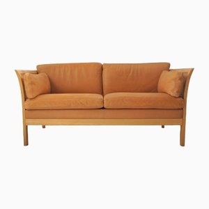 Vintage Sofa in Caning and Leather by Arne Norell