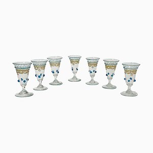 Antique Liqueur Glasses from Anthony Salviati, Set of 7