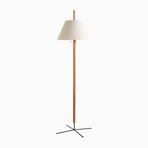 Swedish G35 Floor Lamp in Teak and Iron by Hans-Agne Jakobsson, 1960s