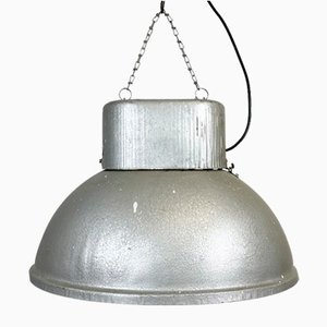 Large Oval Industrial Polish Factory Pendant Lamp from Mesko, 1970s