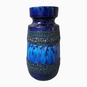Blaue Scheurich Vase von Fat Lava