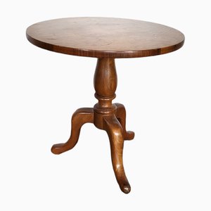 Biedermeier Circular Walnut Round Table, 1800s