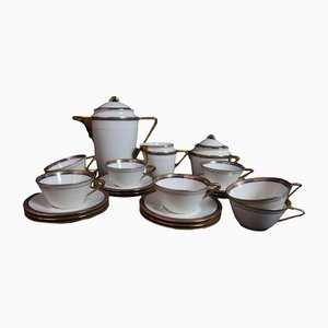 Porcelain Tea Service Set from Limoges, Set of 26
