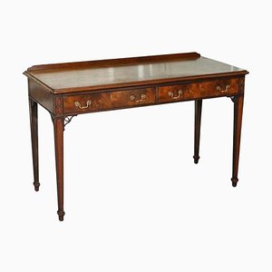 Table Console Chippendale en Acajou avec Poignées