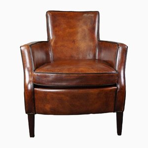 Vintage Sheep Leather Lounge Chair