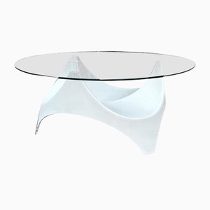 Glass Coffee Table from Opal Möbel, 1960s