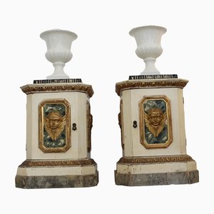 Vasi in ceramica laccata di Capuani Este, Italia, fine XIX secolo, set di 2