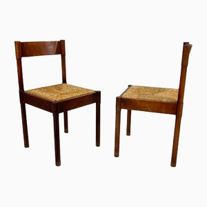 Vintage Dining Chairs in Carimate Style, 1960s, Set of 2