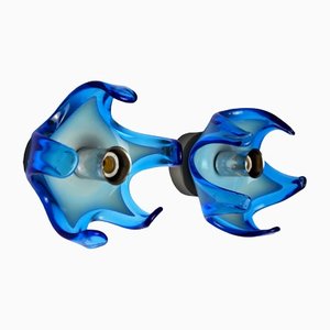 Apliques de cristal de Murano de Mazzega, Italia, años 70. Juego de 2