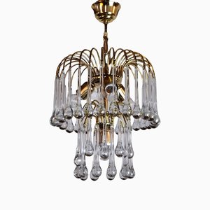 Murano Glass Drop Chandelier from Venini, Italy, 1960s