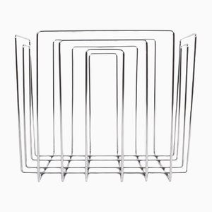 Porte-Revues Vintage en Chrome de Style Willi Glaeser pour TMP, 1980s