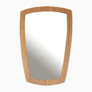 Specchio con cornice in teak chiaro, anni '60