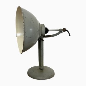 Graue industrielle Tischlampe, 1970er