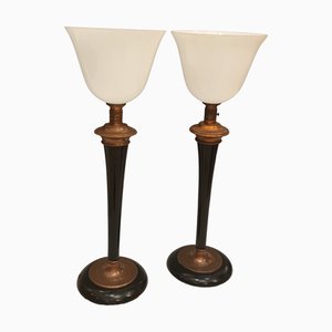 French Art Déco Table Lamps from Mazda, 1950s, Set of 2