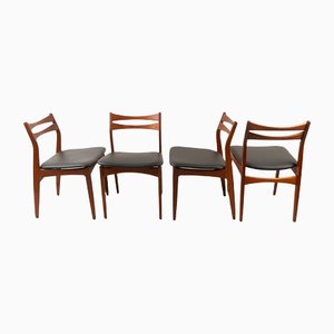Danish Modern Teak Dining Chairs attributed to Edmund Jørgensen, 1960s, Set of 4