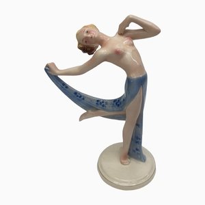 Vintage Figur einer tanzenden Dame, 1920er