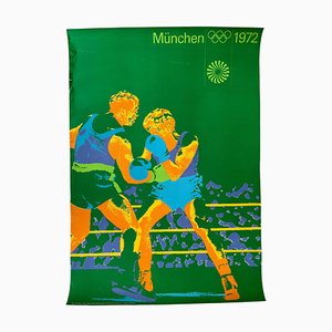 Affiche de Boxe des Jeux Olympiques de Munich par Otl Aicher, 1972