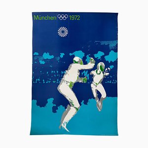 München Olympische Spiele Fechten Poster von Otl Aicher, 1972