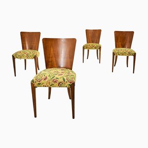 Art Deco Model H-214 Dining Chairs attributed to Jindrich Halabala for Up Závody, 1930s, Set of 4