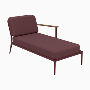 Nature Burgundy Left Chaise Longue by Mowee