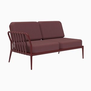 Ribbons Burgundy Double Right Sofa from Mowee