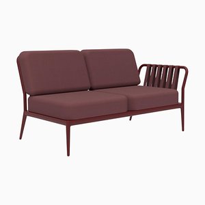 Ribbons Burgundy Double Left Sofa from Mowee