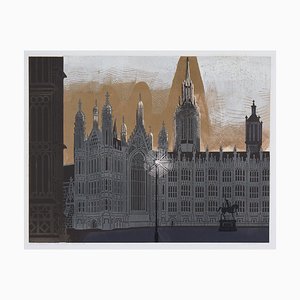 Edward Bawden, Palace of Westminster, 1966, Linolschnitt