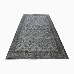 Vintage Turkish Gray Wool Oushak Area Rug, Anatolia, 1960s