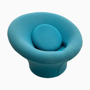 Mid-Century Modern Blue Mushroom Chair attributed to Pierre Poulin, Upholstery, 1960s