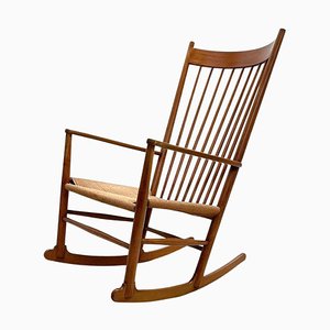 Mid-Century Modern Scandinavian Model J16 Rocking Chair attributed to Hans Wegner, 1960s