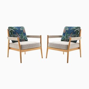 Dine Out Armchairs Tin eak, Rope and Fabric by Rodolfo Dordoni for Cassina, Set of 2