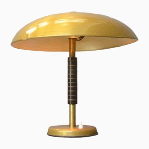 Lámpara de mesa dorada de SBF, años 40