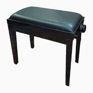 Black Lacquered Piano Stool, 1990s