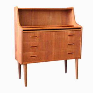 Danish Teak Chest of Drawers with Desk and Mirror, 1960s