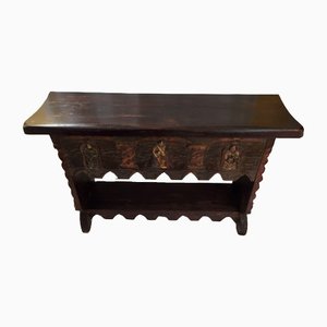 Hand-Carved Oak Auxiliary Furniture, 1890