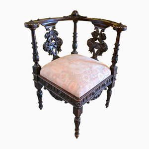 Antique Renaissance Style Corner Chair, 1880s