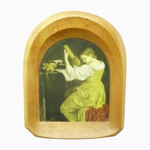 Marco de fotos antroposófico de madera de tilo de Siegfried Pütz, años 20