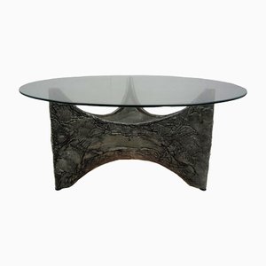 Beleuchteter Brutalistischer Couchtisch, 1960er