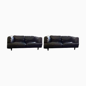 2-Seater Leather Sofa, Set of 2
