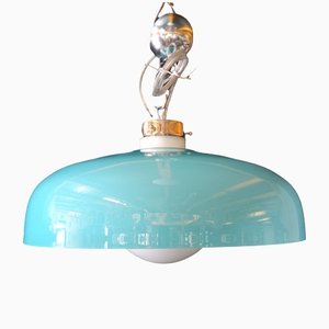 Opalglas Deckenlampe, 1960er