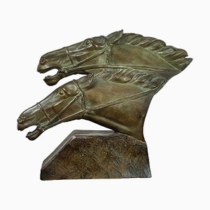 Ireneè Rochard & Reveyrolis Paris, Escultura de caballo, años 30, Terracota