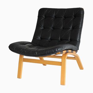 Danish Modern Leather Lounge Chair from Farstrup Møbler, 1970s