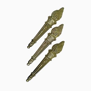 Neo-Classical Decorative Elements in Brass, Set of 3