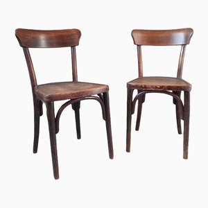 Bohemian Bistro Chairs in Beech, Set of 2