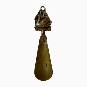 Antique English Brass Shoe Horn from Cross & Assinder, 1920s