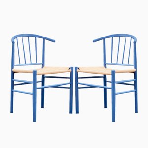 Set of Modern Danish Model J-151 Beech Dining Chairs by Erik Ole Jorgensen for Kvist Mobler, 1960s
