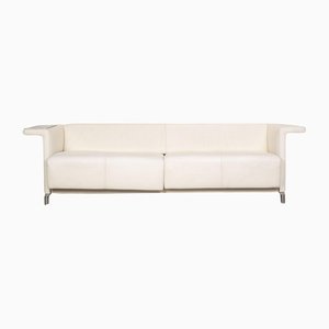 Four-Seater Sofa in Cream Leather from Cor
