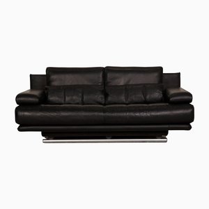 2-Sitzer 6500 Sofa aus schwarzem Leder von Rolf Benz