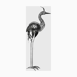 Bob Paulson, Heron, Escultura en metal, 2020