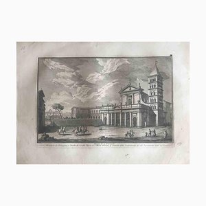 Giuseppe Vasi, Church of St. Grisogono, Etching, 18th Century